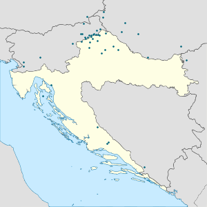Harta lui Zagreb cu marcatori pentru fiecare suporter